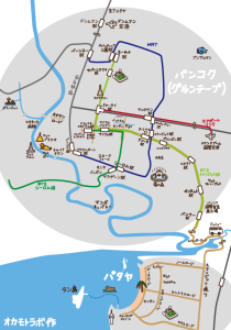 バンコク旅行マップ